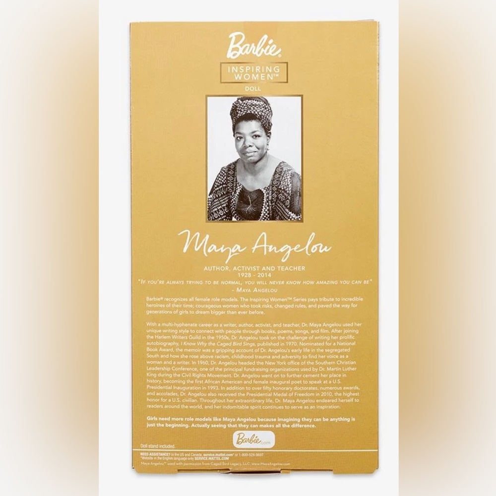 NIB Maya Angelou BARBIE SIGNATURE Inspiring Women Series Collection - Picture 3 of 3